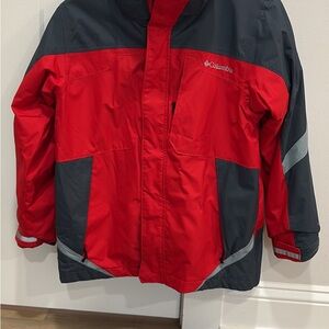 Columbia Kids Bugaboo 3-in-1 Ski Snowboard Jacket,  Red and Black, like new